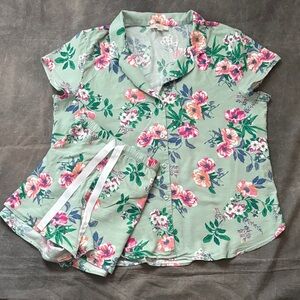 Loft outlet sleep floral pajamas short set size L